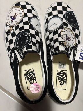 Vans Black & White Low-Top Canvas Sneakers